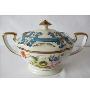 Vintage Noritake Decorative Hand Painted Sugar Bowl